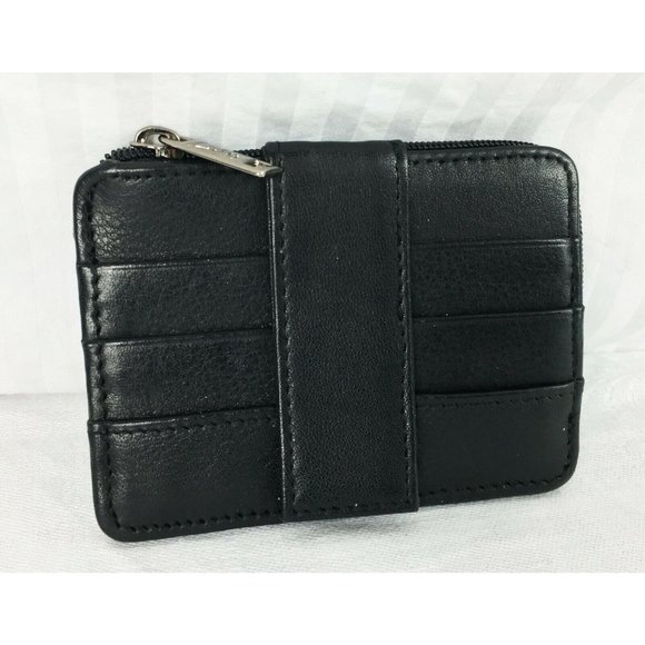 Lodis Black Belt Clip ID Credit Card Holder w Zip Compartment Business - Picture 1 of 5